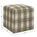 UTTERMOST Joie Ireland Plaid Ottoman - Decorative Accents