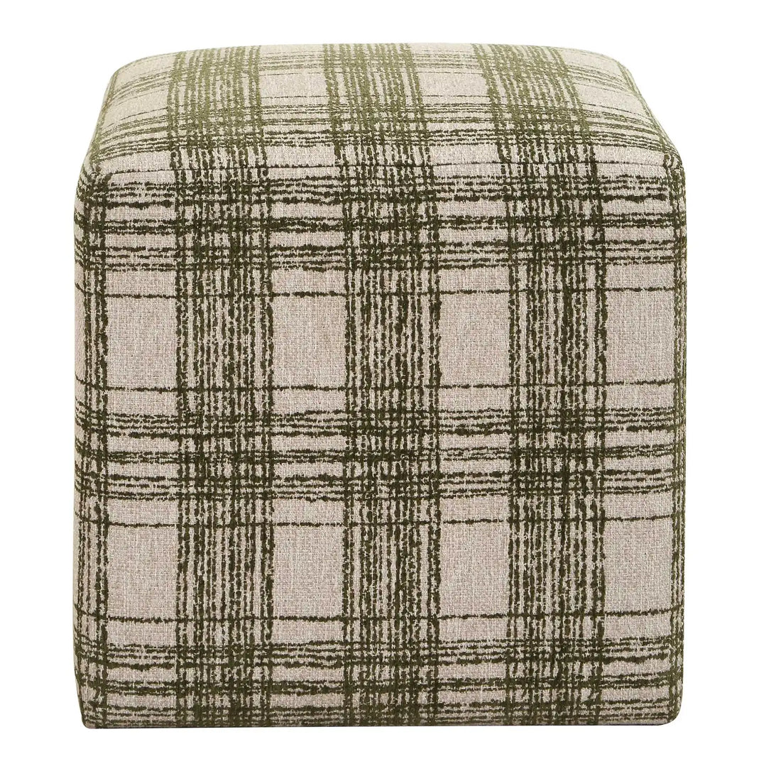 UTTERMOST Joie Ireland Plaid Ottoman - Decorative Accents