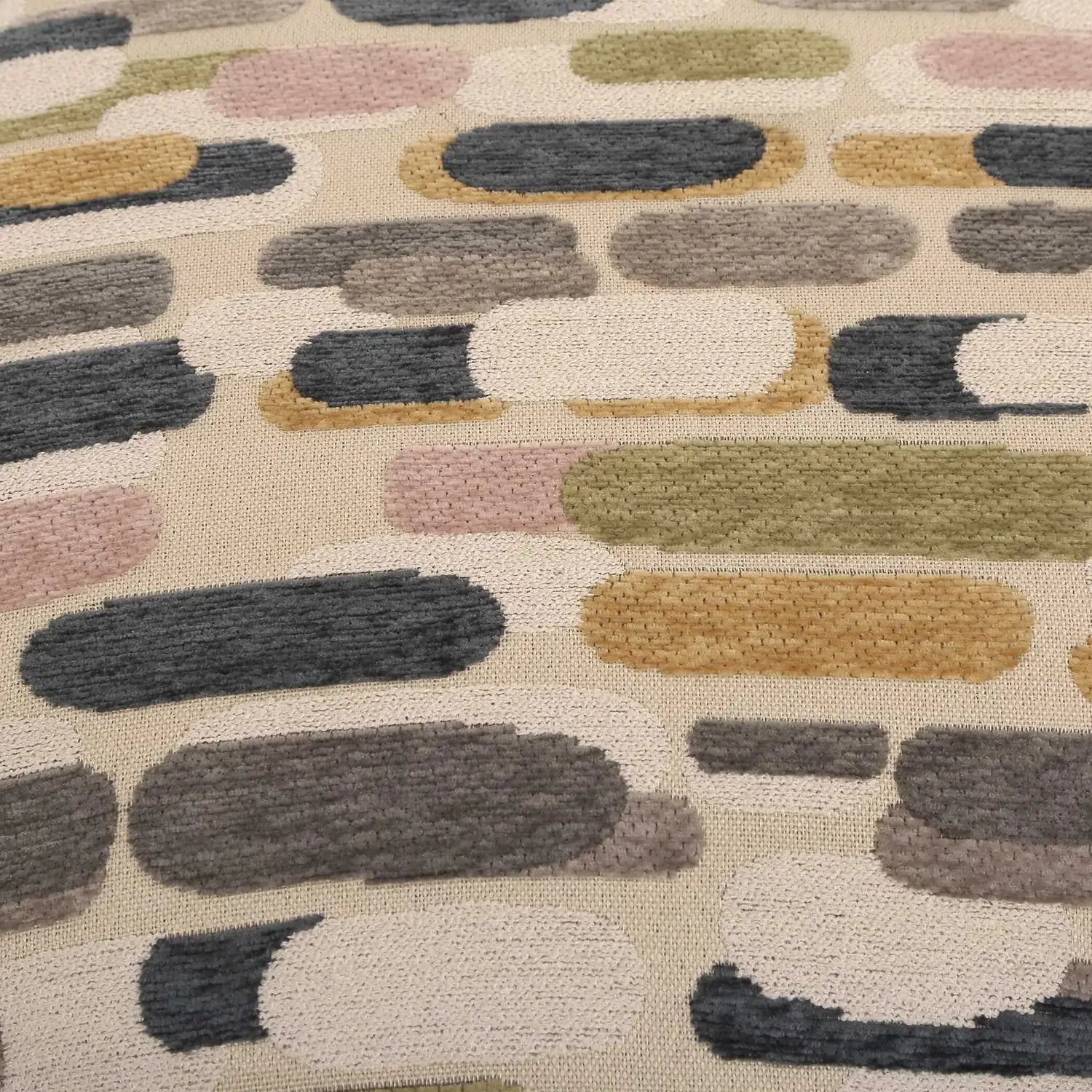 UTTERMOST AREM UPHOLSTERED MULTI-COLOR OTTOMAN - Decorative Accents