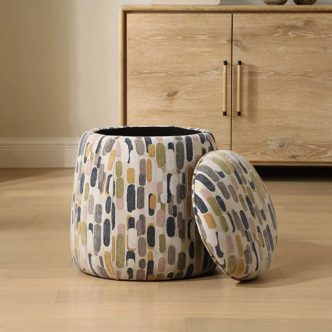 UTTERMOST Arem Upholstered Multi-Color Ottoman - Decorative Accents