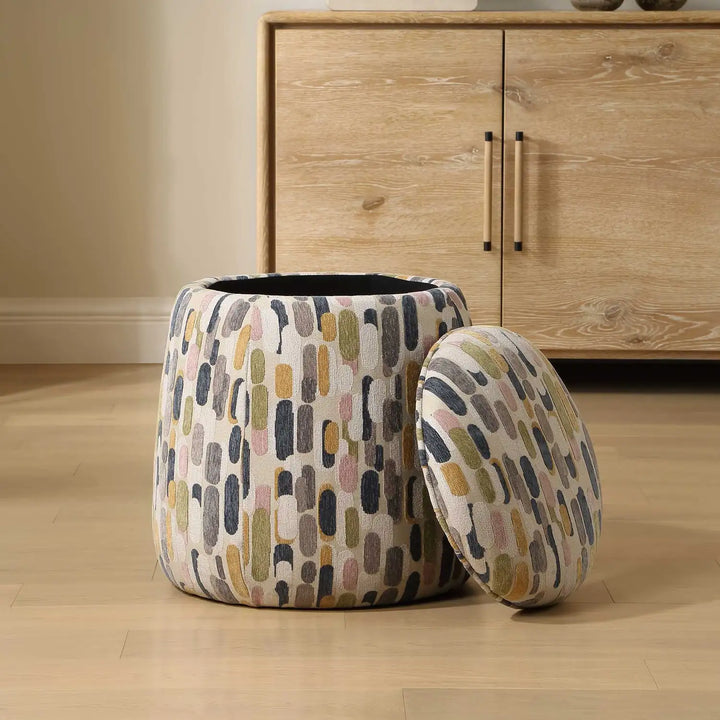 UTTERMOST Arem Upholstered Multi-Color Ottoman - Decorative Accents