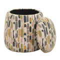 UTTERMOST AREM UPHOLSTERED MULTI-COLOR OTTOMAN - Decorative Accents