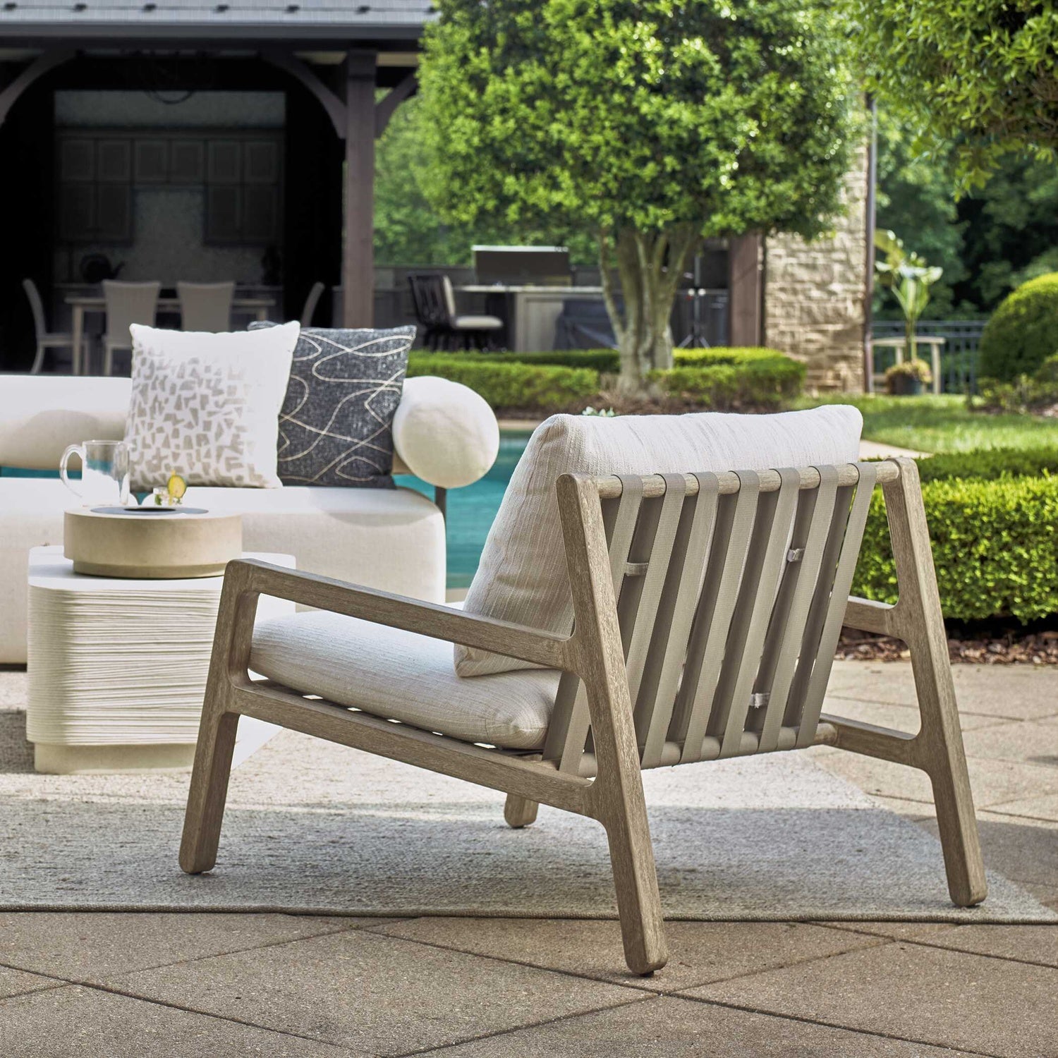 UTTERMOST STRAPPED OUTDOOR LOUNGE CHAIR - Lounge