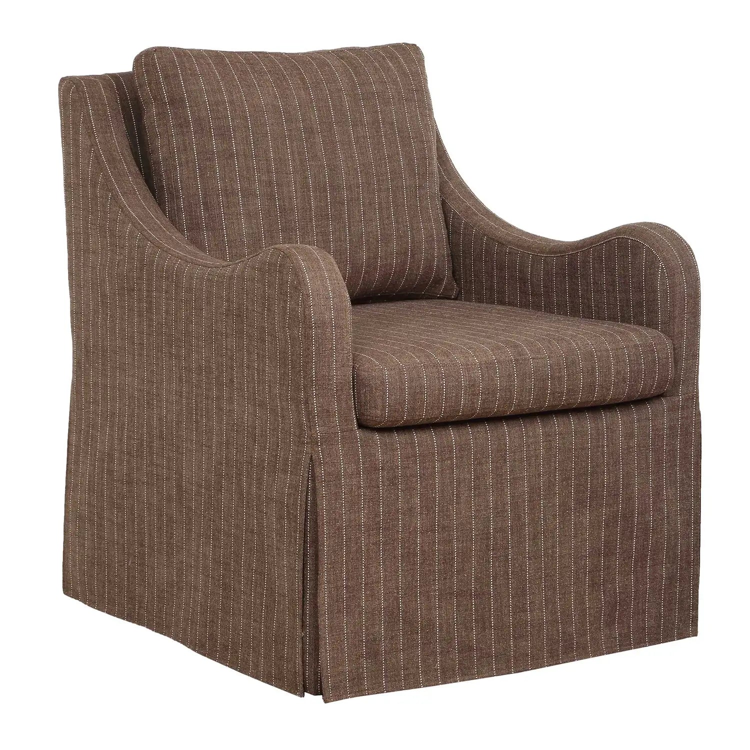 UTTERMOST Luisa Pinstripe Swivel Chair - Decorative Accents