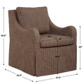 UTTERMOST Luisa Pinstripe Swivel Chair - Decorative Accents