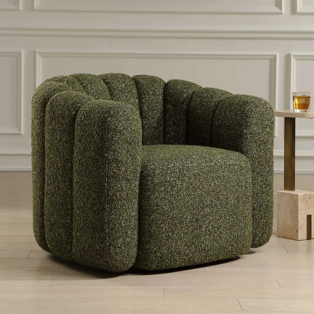 UTTERMOST Lenoir Upholstered Swivel Chair - Decorative Accents
