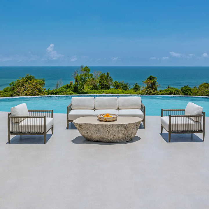 UTTERMOST Borneo Oyster Outdoor Sofa - Decorative Accents