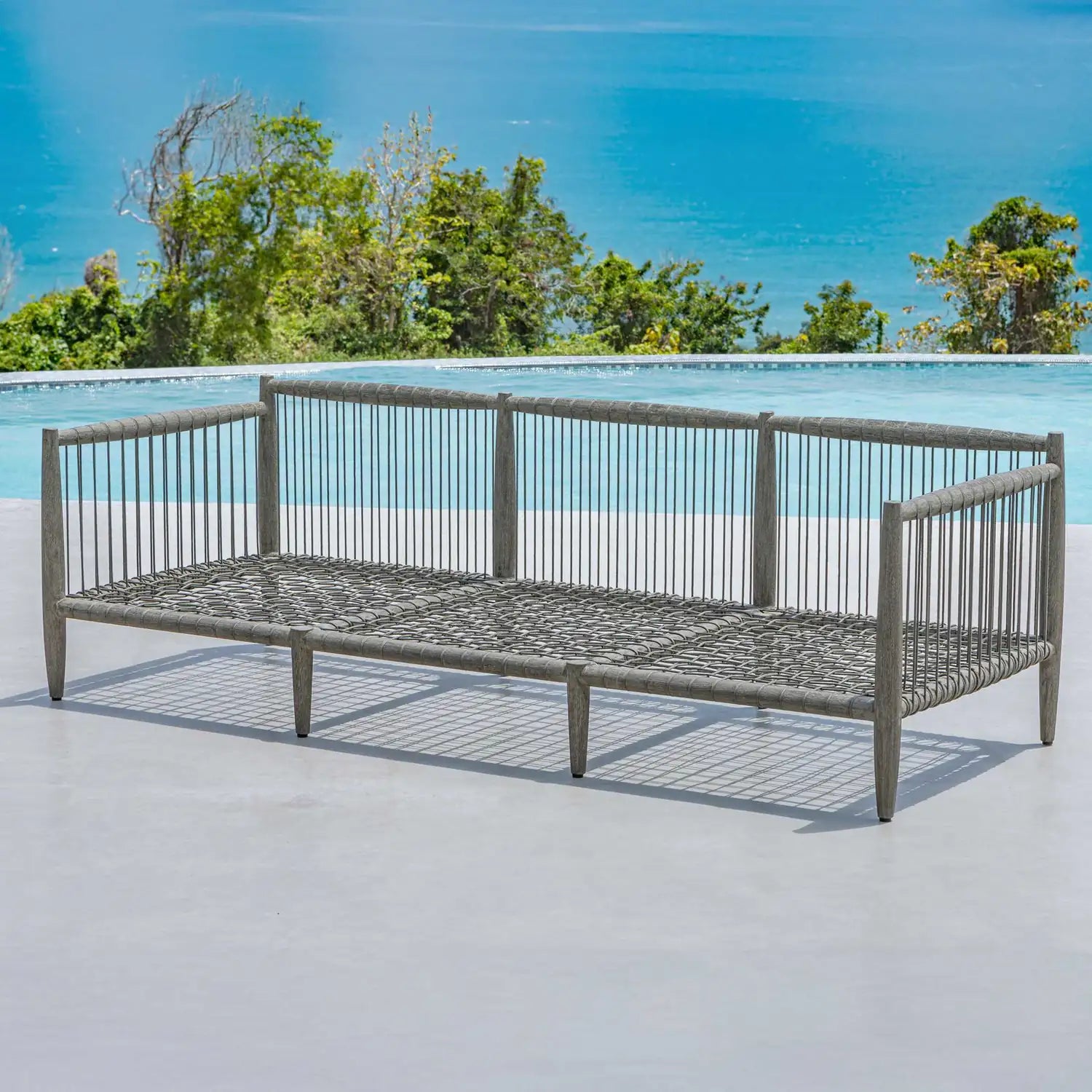 UTTERMOST Borneo Oyster Outdoor Sofa - Decorative Accents
