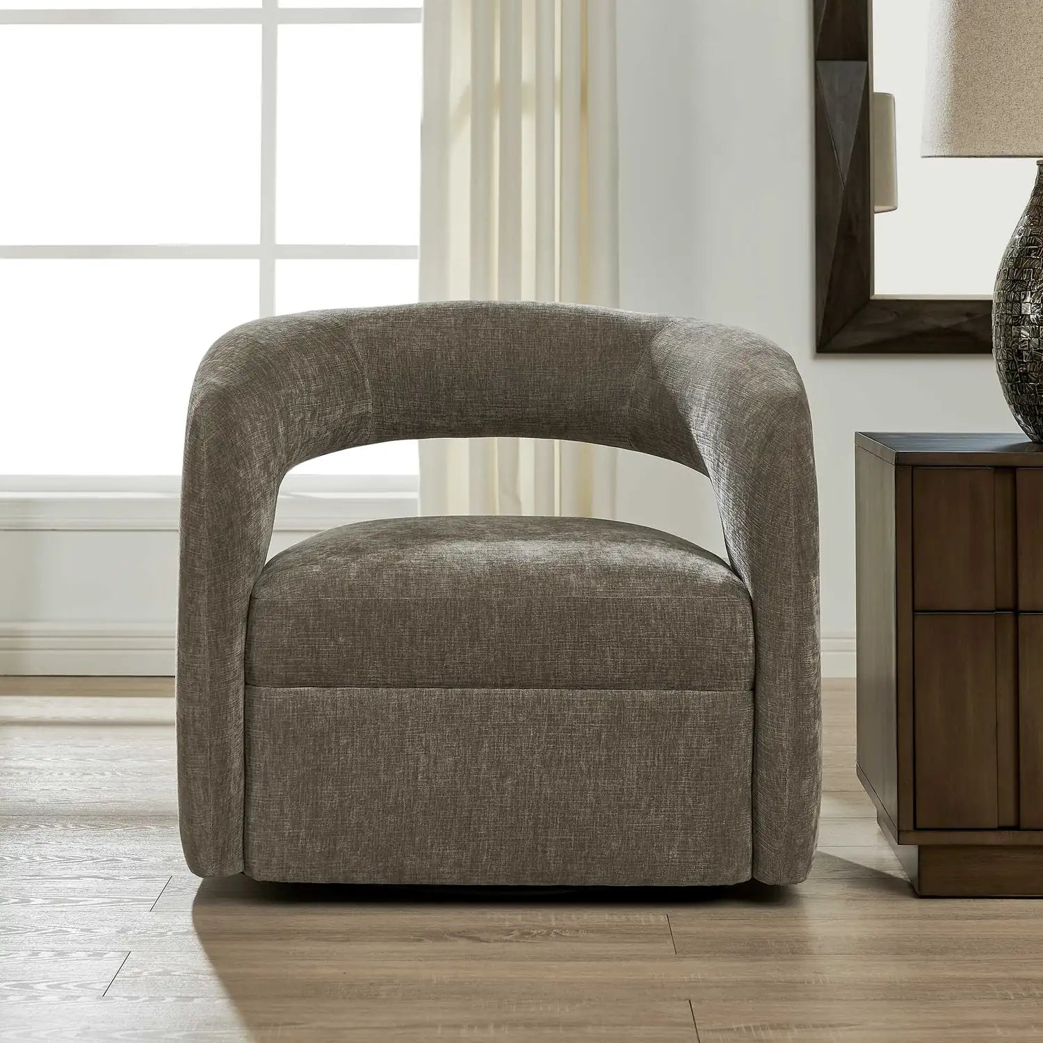 UTTERMOST Breis Swivel Barrel Chair - Decorative Accents