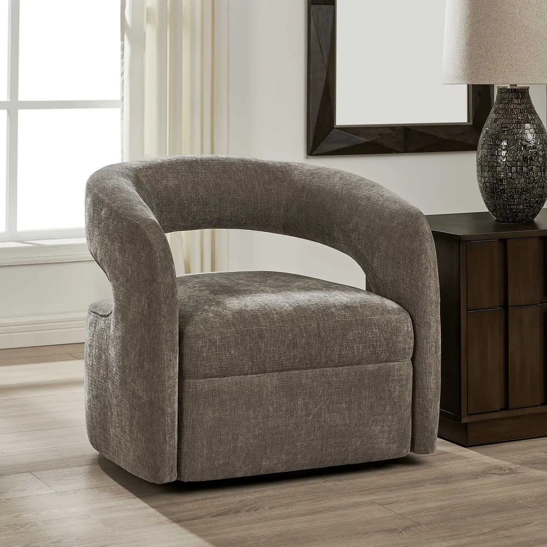 UTTERMOST Breis Swivel Barrel Chair - Decorative Accents