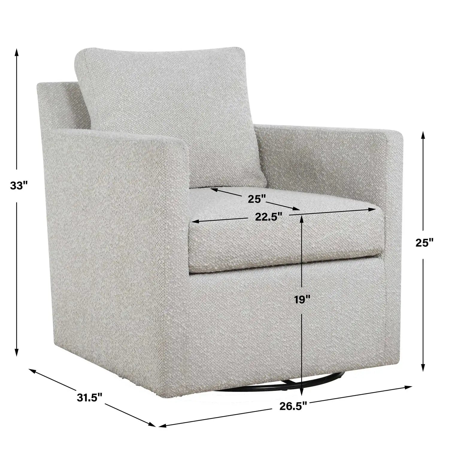 UTTERMOST Tisdell Swivel/Glider Chair - Decorative Accents