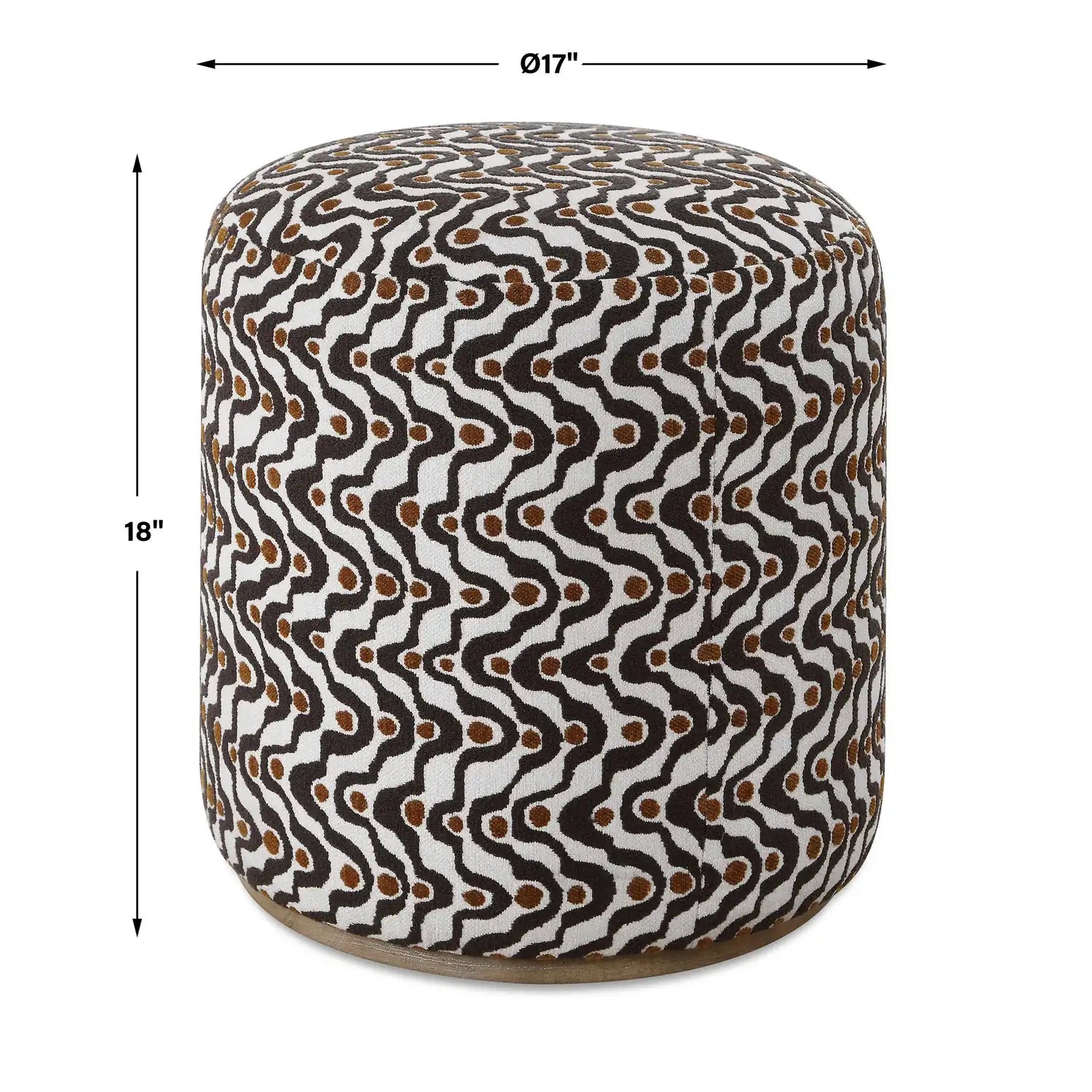 UTTERMOST Cas Plush Ottoman - Decorative Accents