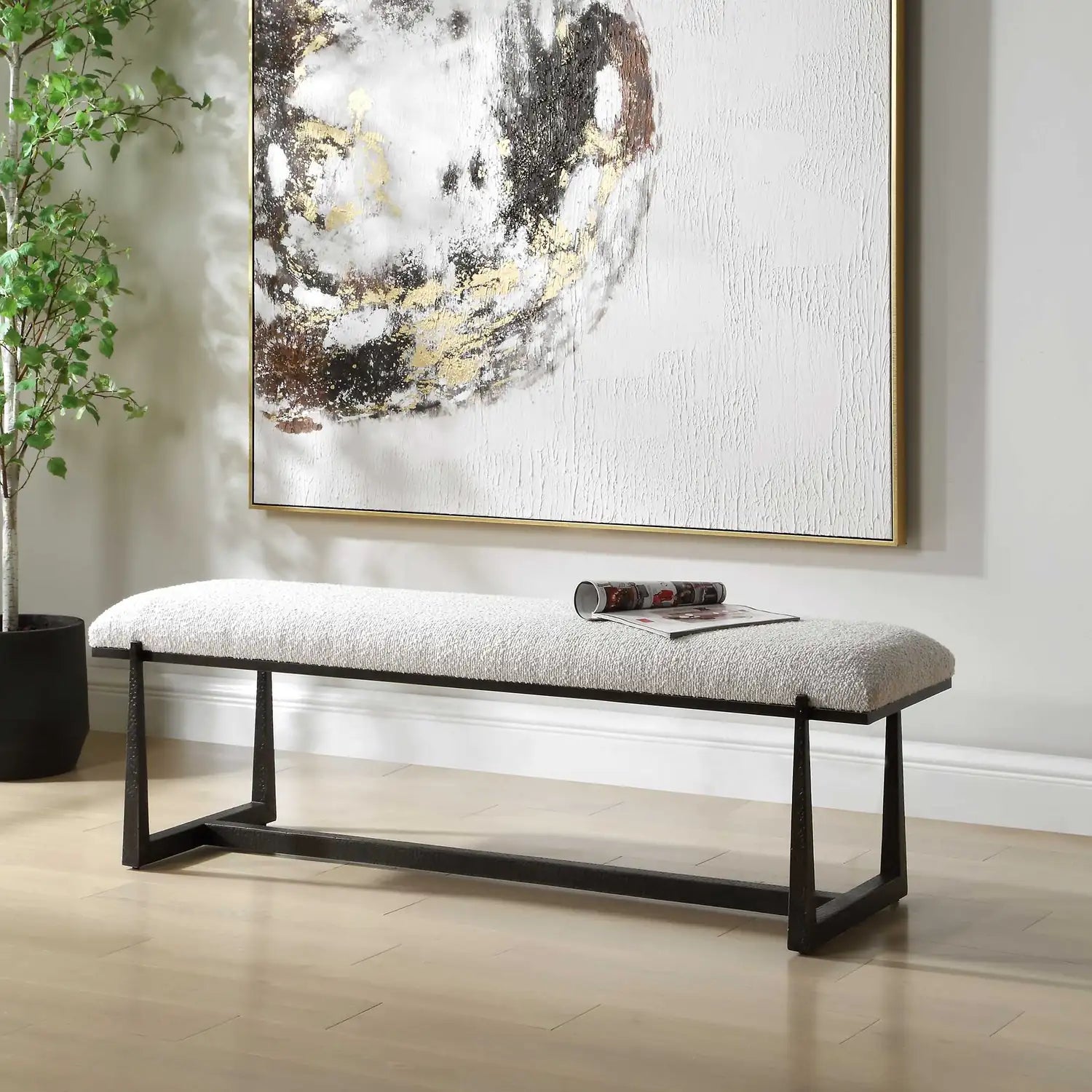 UTTERMOST Midas Bench - Benches, Ottoman, Stools