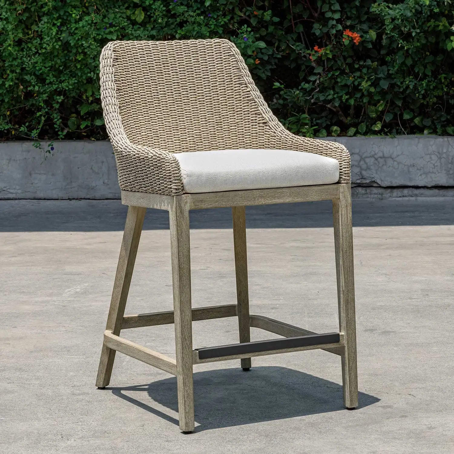 UTTERMOST Paloma Outdoor Wicker Counter Stool - Decorative Accents