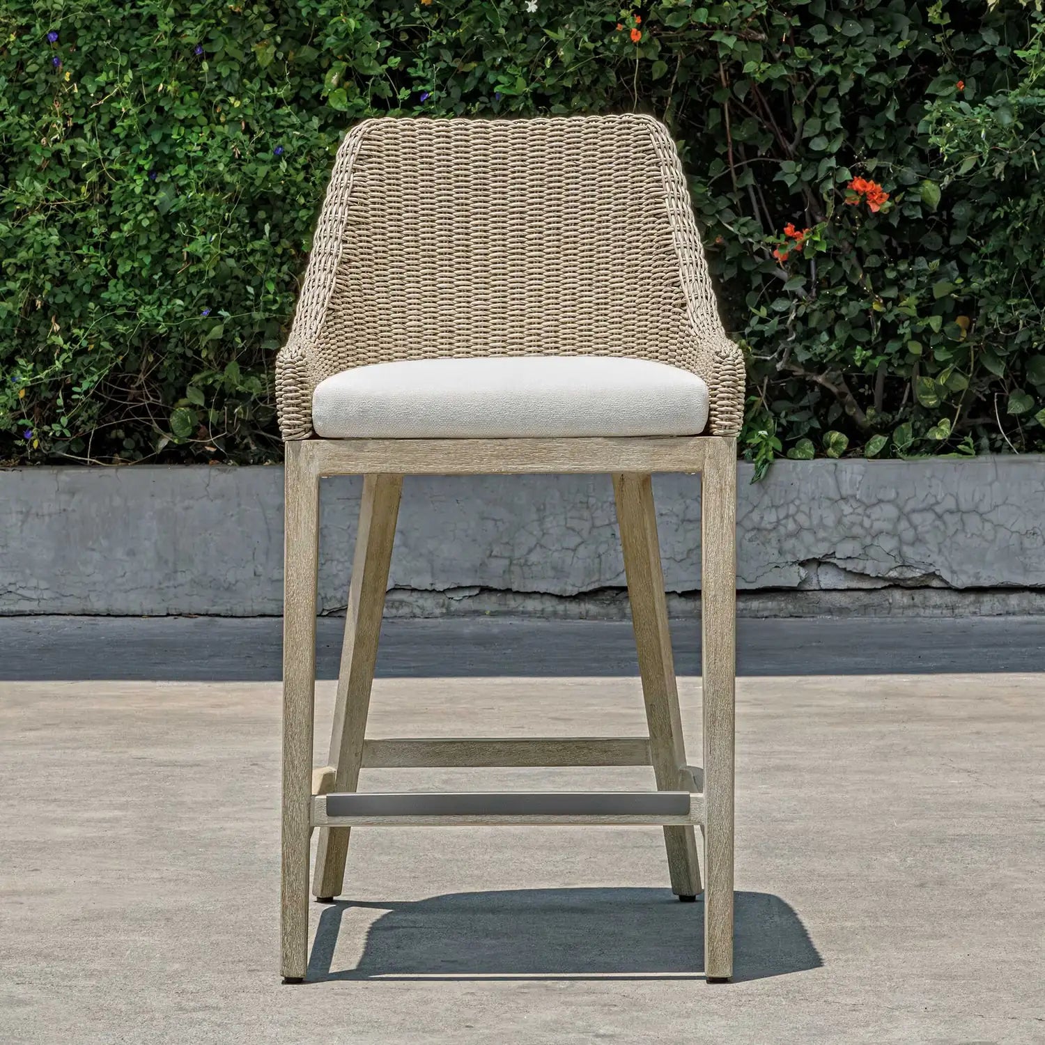 UTTERMOST Paloma Outdoor Wicker Counter Stool - Decorative Accents