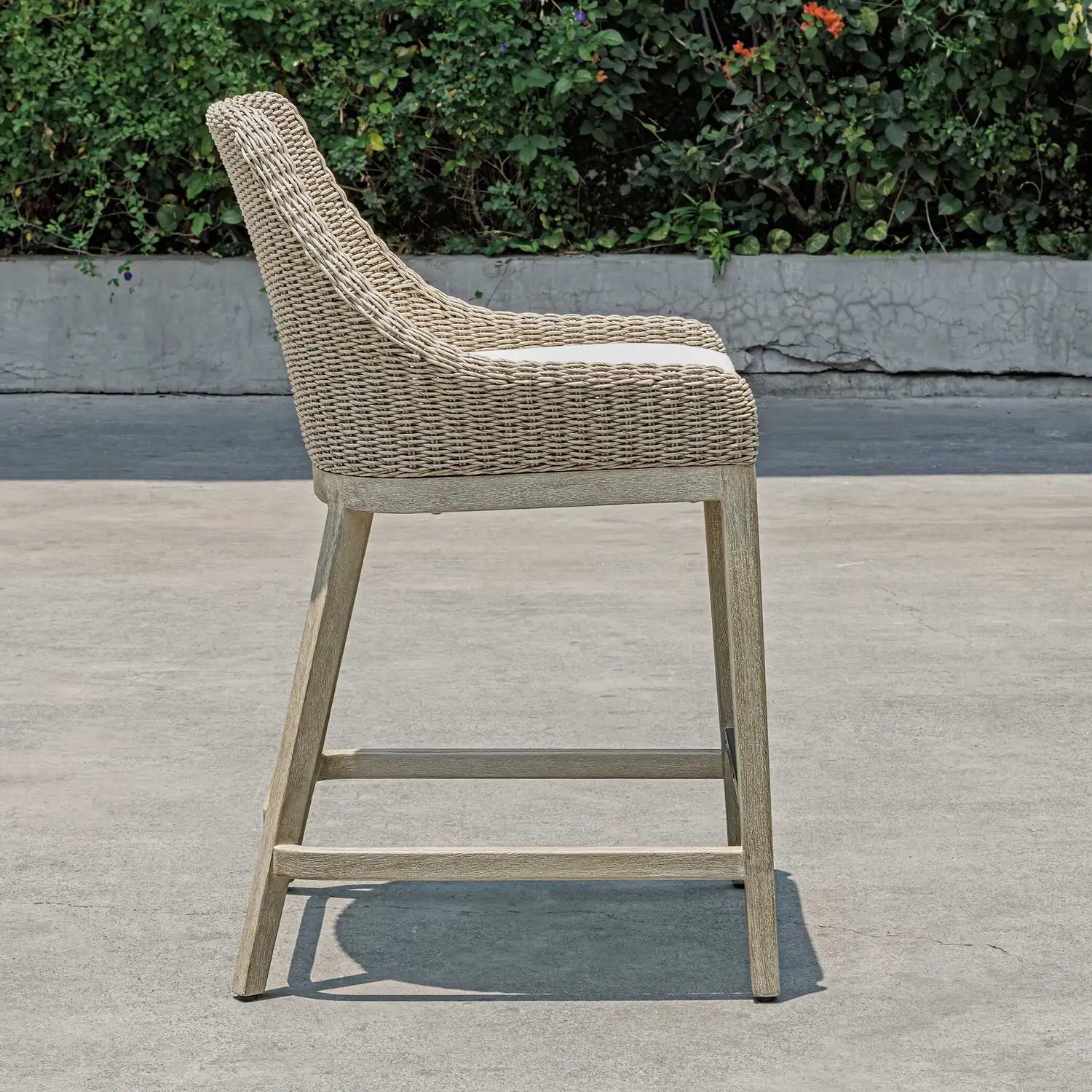 UTTERMOST Paloma Outdoor Wicker Counter Stool - Decorative Accents