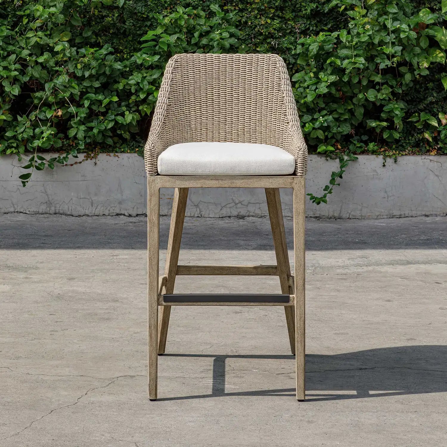 UTTERMOST Paloma Outdoor Wicker Bar Stool - Decorative Accents
