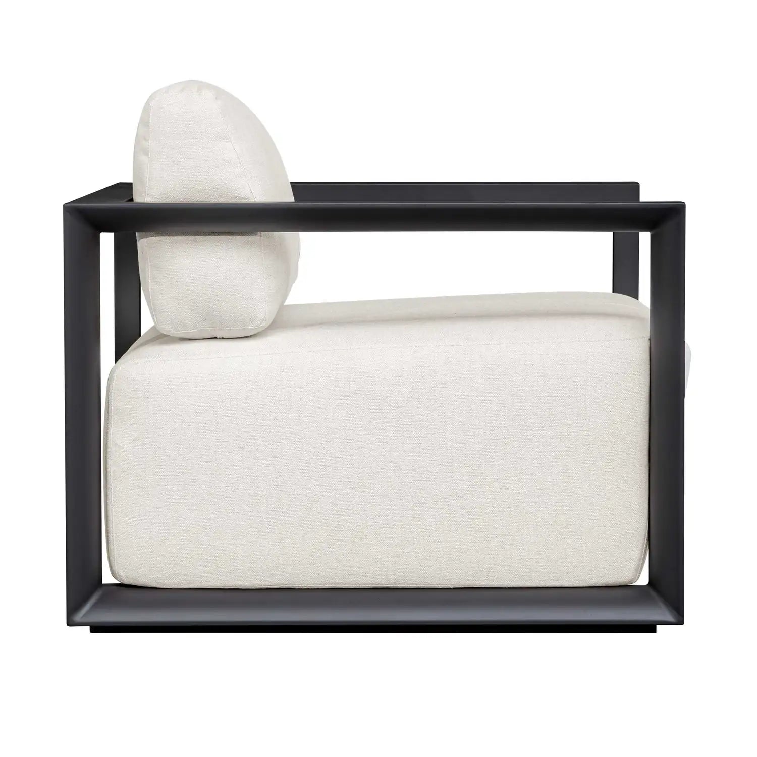 UTTERMOST Remsen Black/Oyster Outdoor Lounge Chair - Decorative Accents