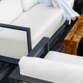 UTTERMOST Remsen Black/Oyster Outdoor Lounge Chair - Decorative Accents