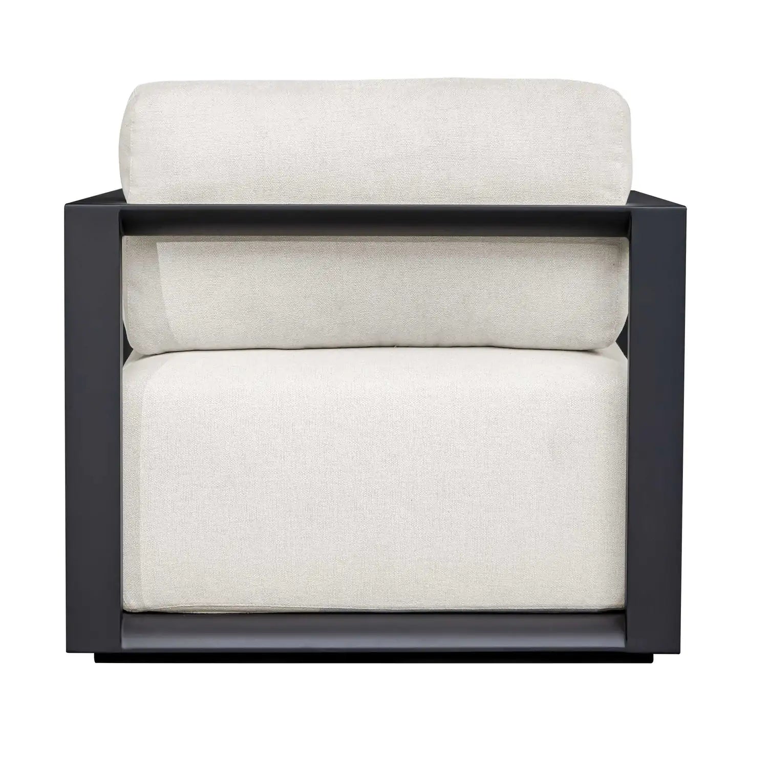 UTTERMOST Remsen Black/Oyster Outdoor Lounge Chair - Decorative Accents