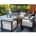 UTTERMOST Remsen Black/Oyster Outdoor Lounge Chair - Decorative Accents