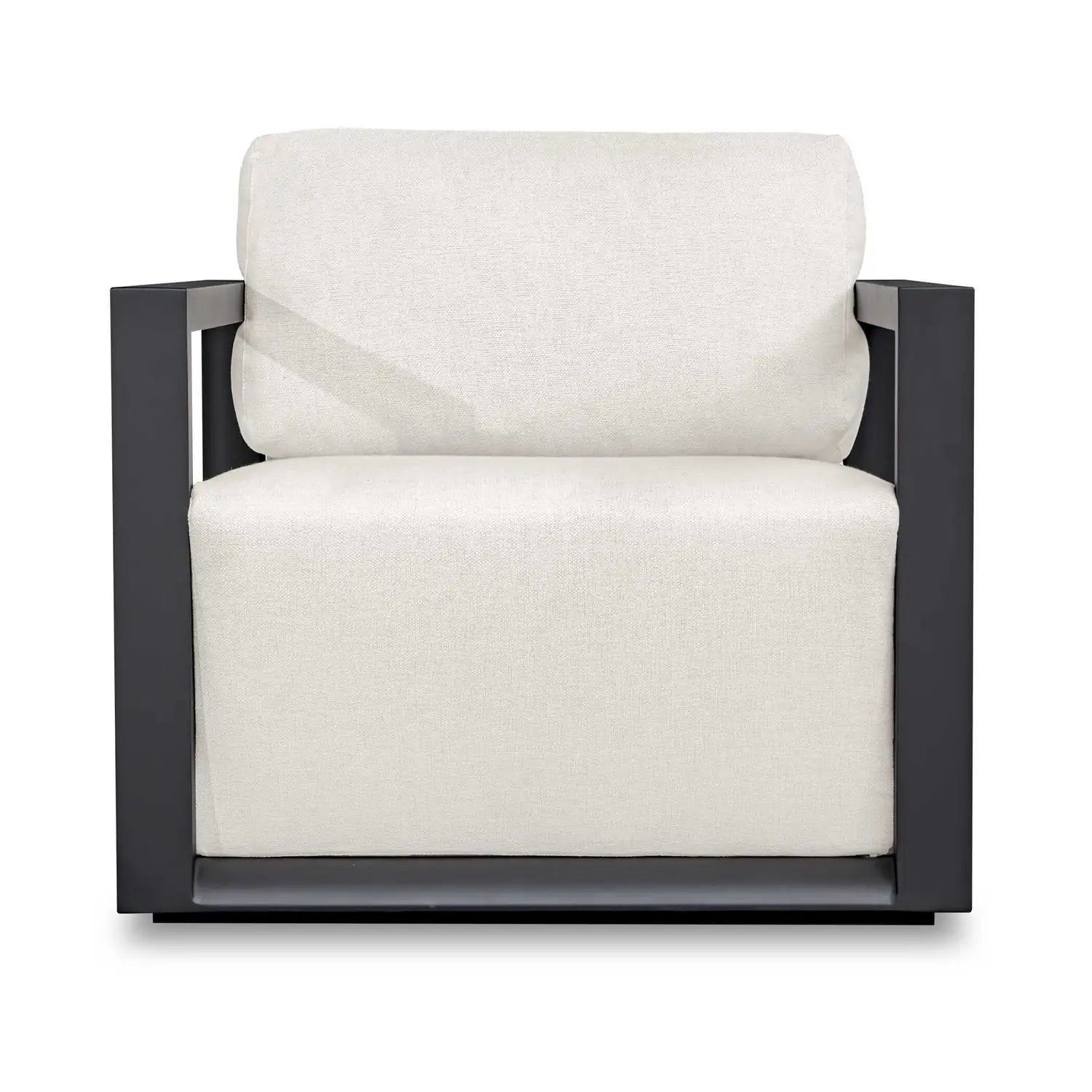 UTTERMOST Remsen Black/Oyster Outdoor Lounge Chair - Decorative Accents