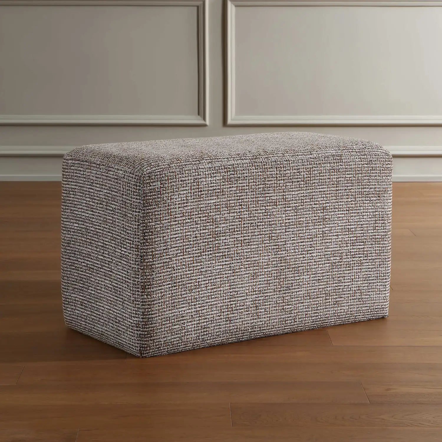 UTTERMOST Kelce Woven Checkered Ottoman - Decorative Accents