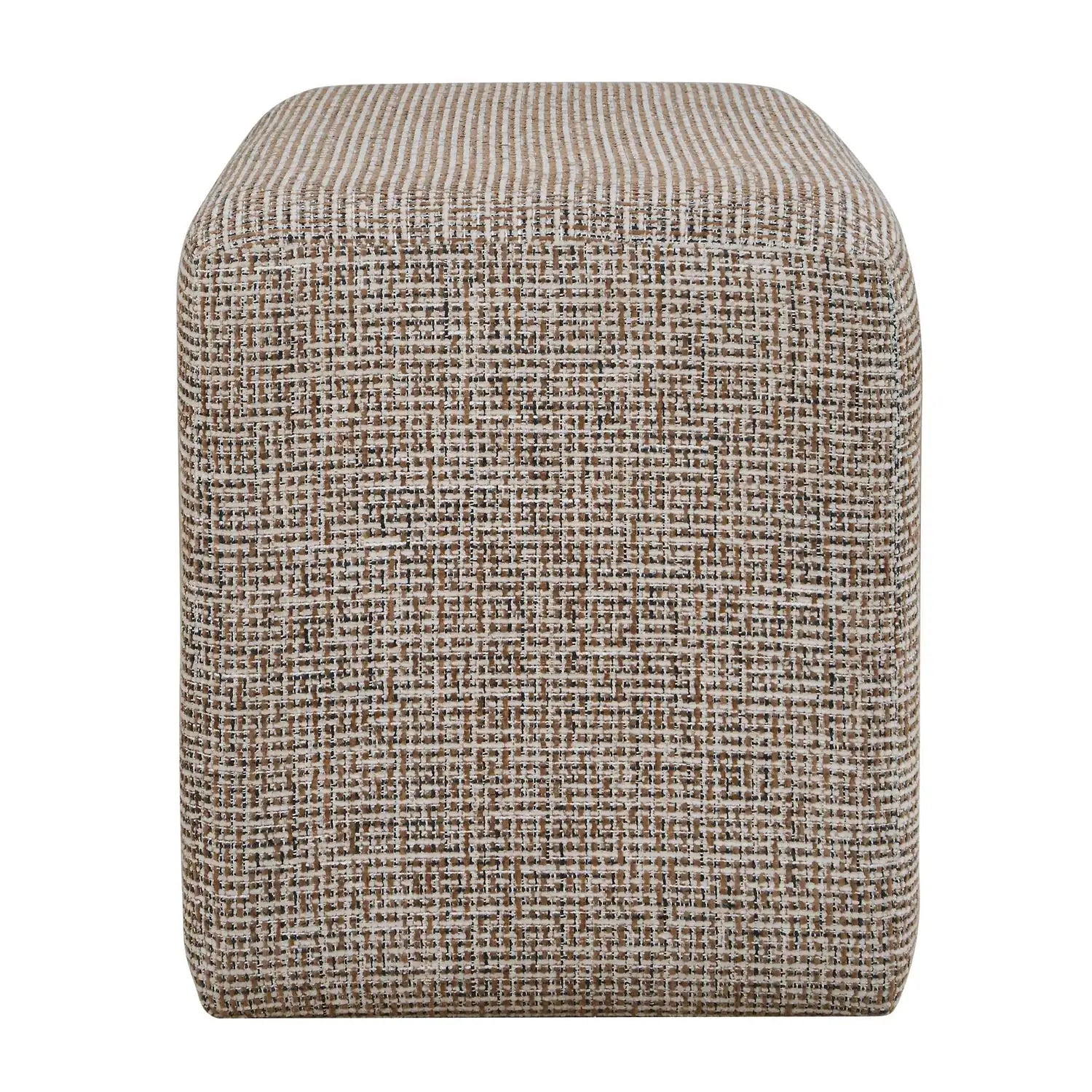 UTTERMOST Kelce Woven Checkered Ottoman - Decorative Accents