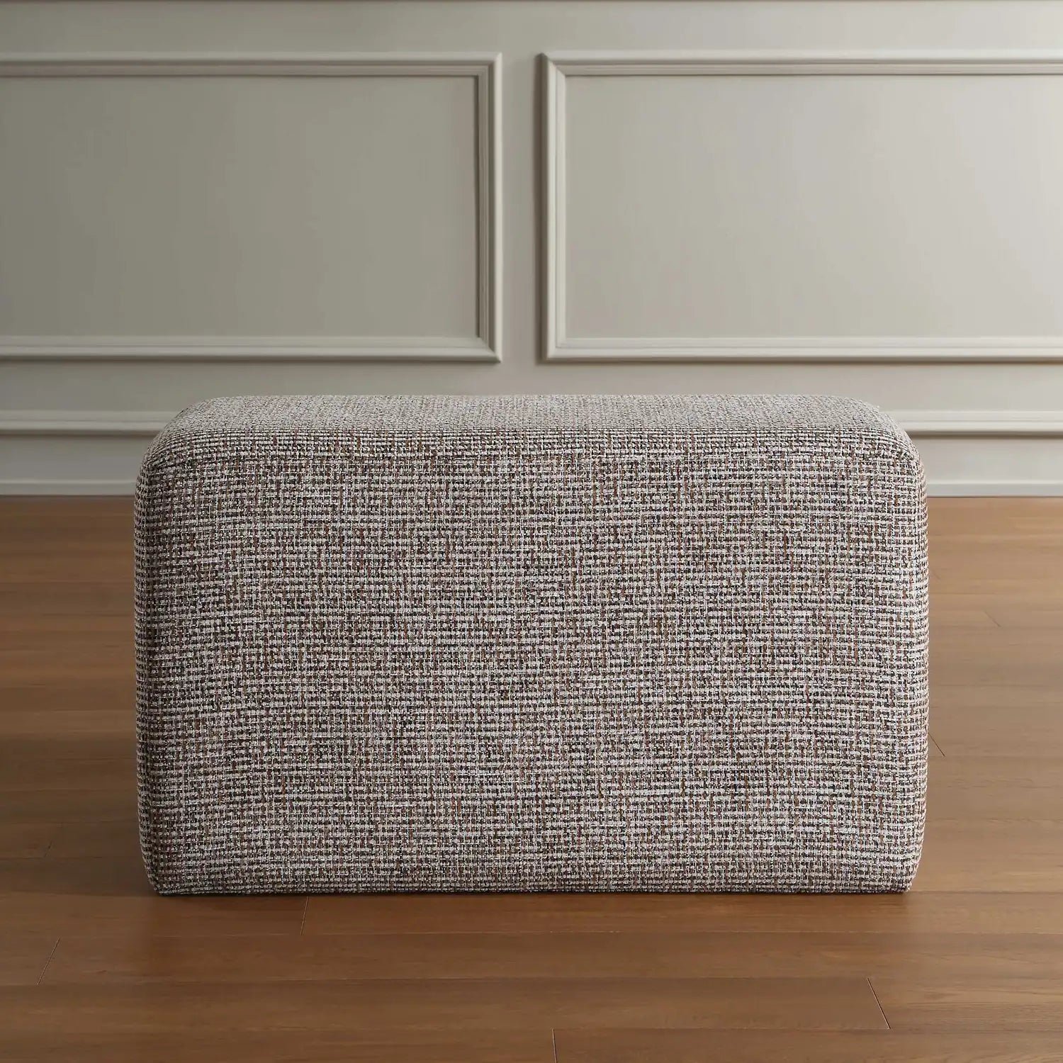 UTTERMOST Kelce Woven Checkered Ottoman - Decorative Accents