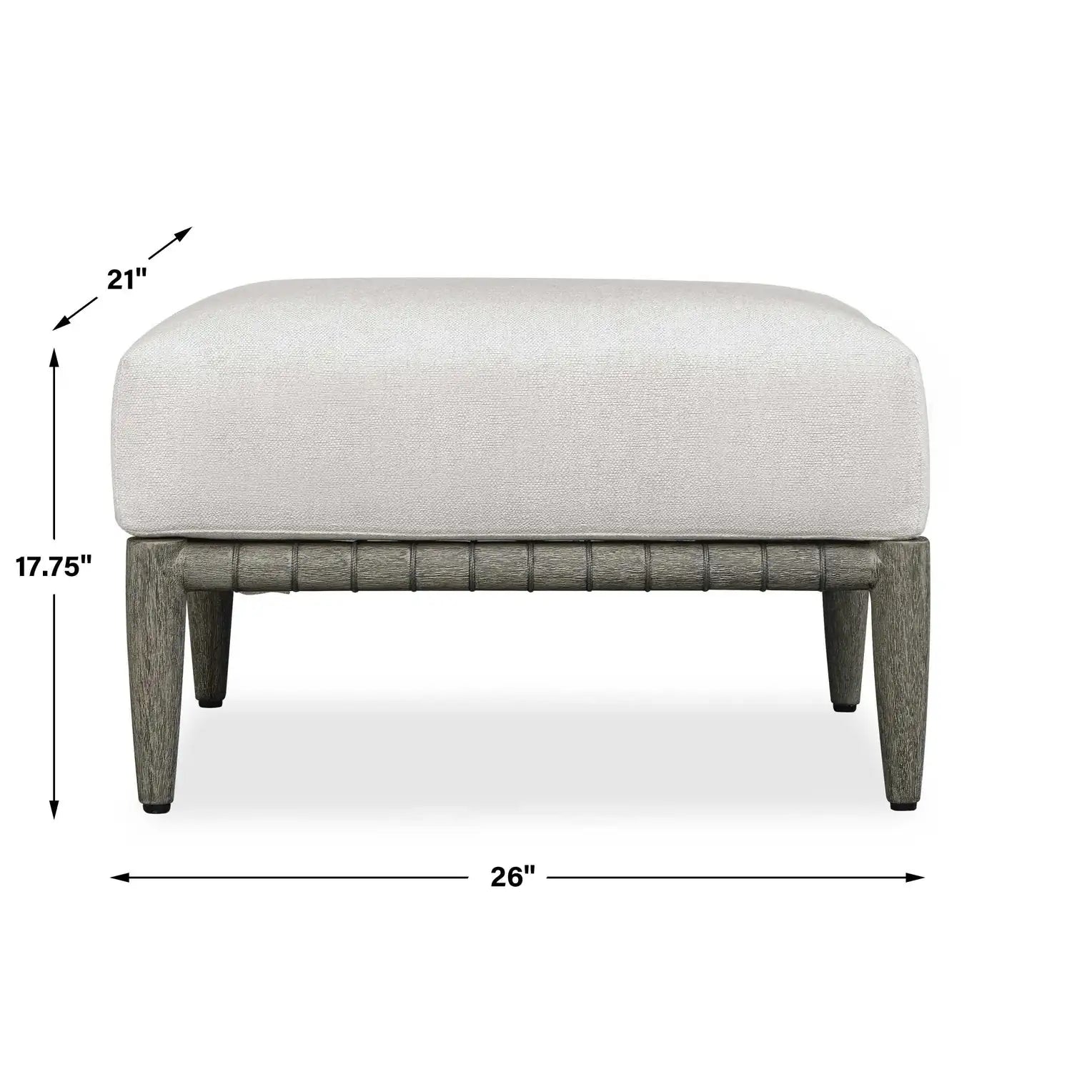 UTTERMOST Borneo Cushion Outdoor Ottoman - Decorative Accents