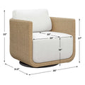 UTTERMOST Santorini Outdoor Swivel Lounge Chair - Decorative Accents