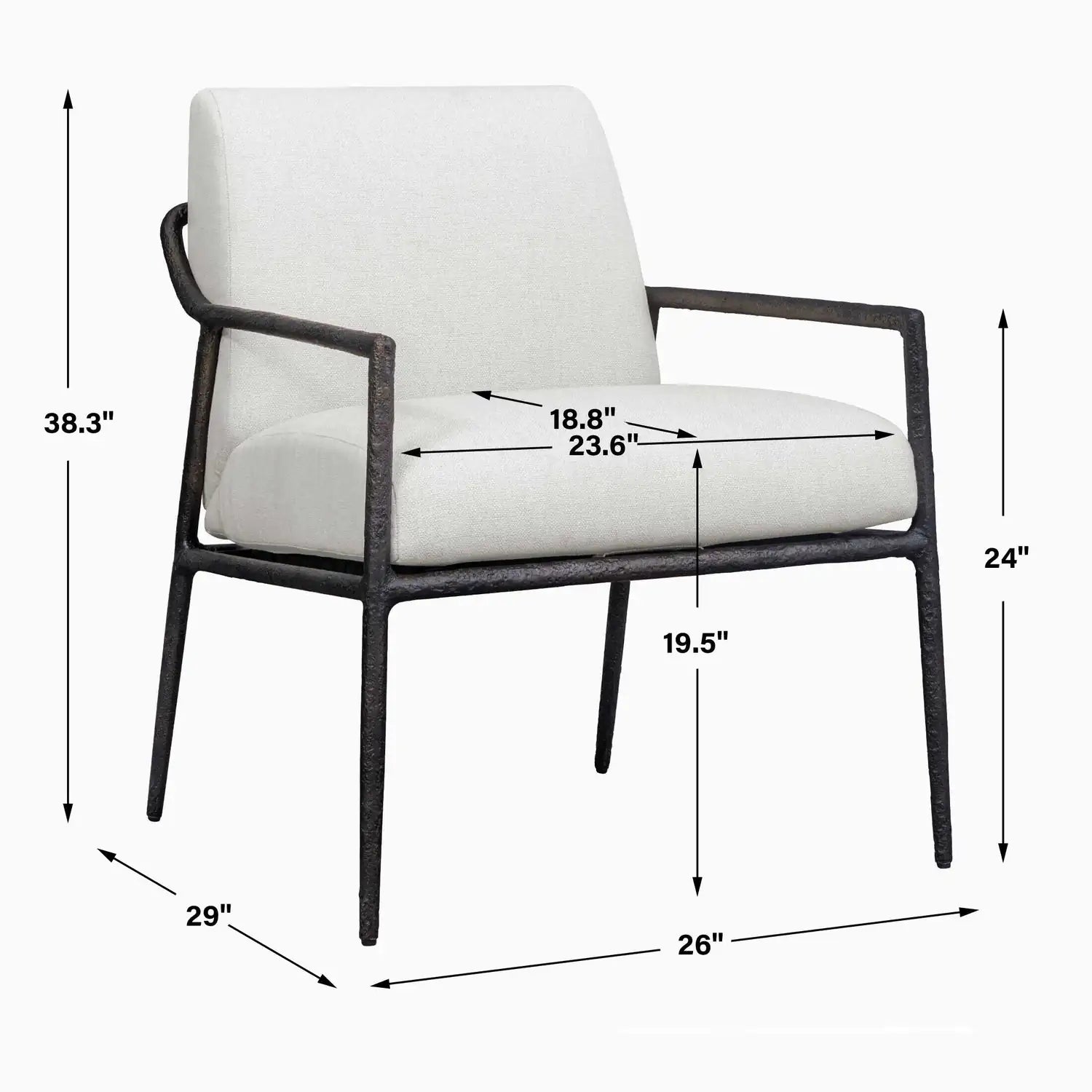 UTTERMOST Thayer Outdoor Upholstered Lounge Chair - Decorative Accents