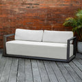 UTTERMOST Remsen Outdoor Black/Oyster Sofa - Decorative Accents