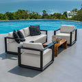 UTTERMOST Remsen Outdoor Black/Oyster Sofa - Decorative Accents