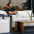 UTTERMOST Remsen Outdoor Black/Oyster Sofa - Decorative Accents