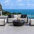 UTTERMOST Remsen Outdoor Black/Oyster Sofa - Decorative Accents