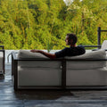 UTTERMOST Remsen Outdoor Black/Oyster Sofa - Decorative Accents