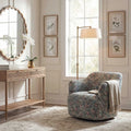 UTTERMOST Ansel Tapestry Swivel Chair - Decorative Accents