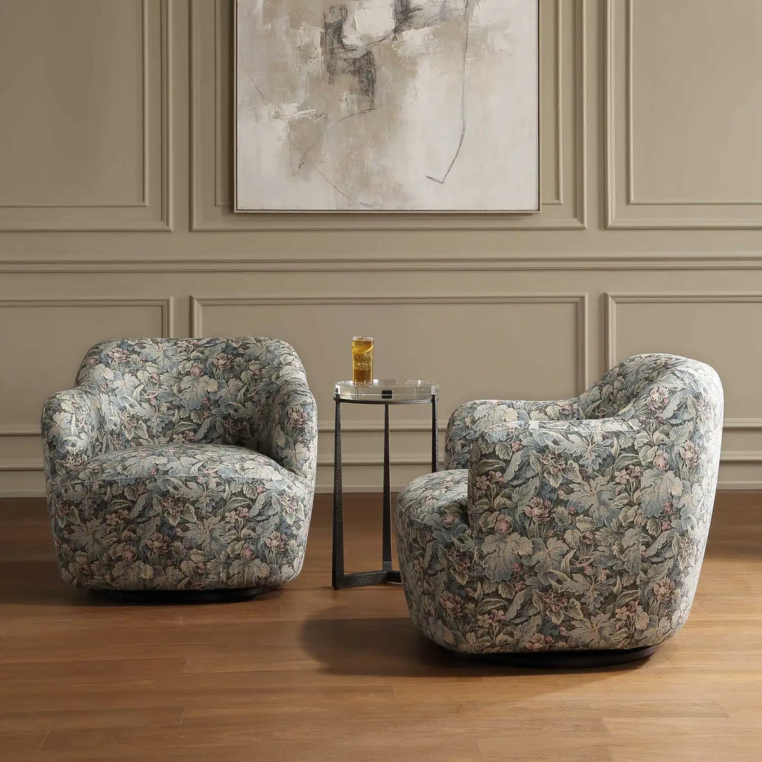 UTTERMOST Ansel Tapestry Swivel Chair - Decorative Accents