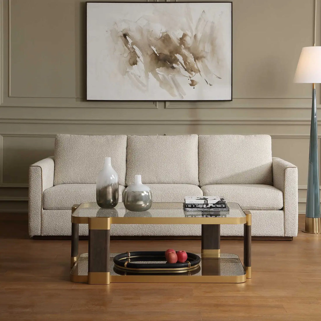 UTTERMOST Lorien Boucle Sofa - Decorative Accents