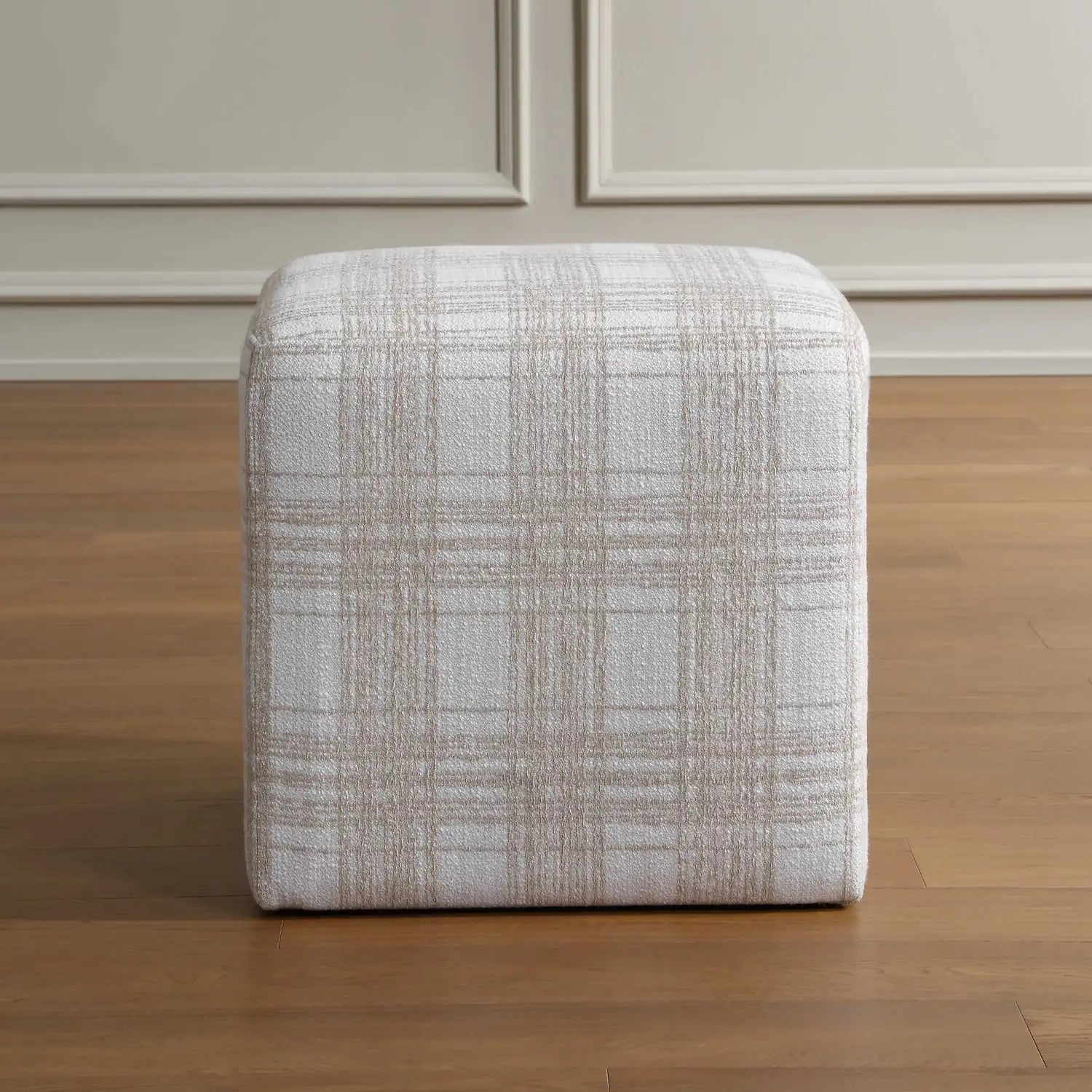 UTTERMOST Joie Porcelain Plaid Ottoman - Decorative Accents