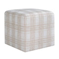 UTTERMOST Joie Porcelain Plaid Ottoman - Decorative Accents