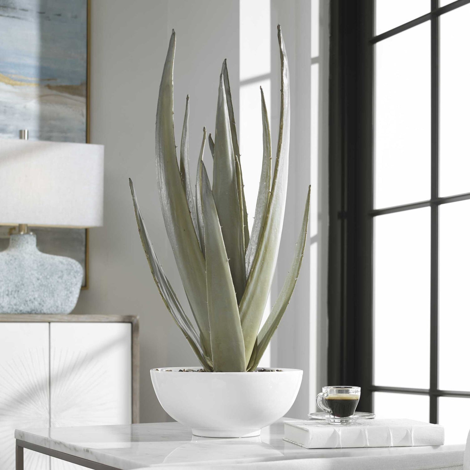 UTTERMOST EVARADO ALOE PLANTER - Decorative Accents