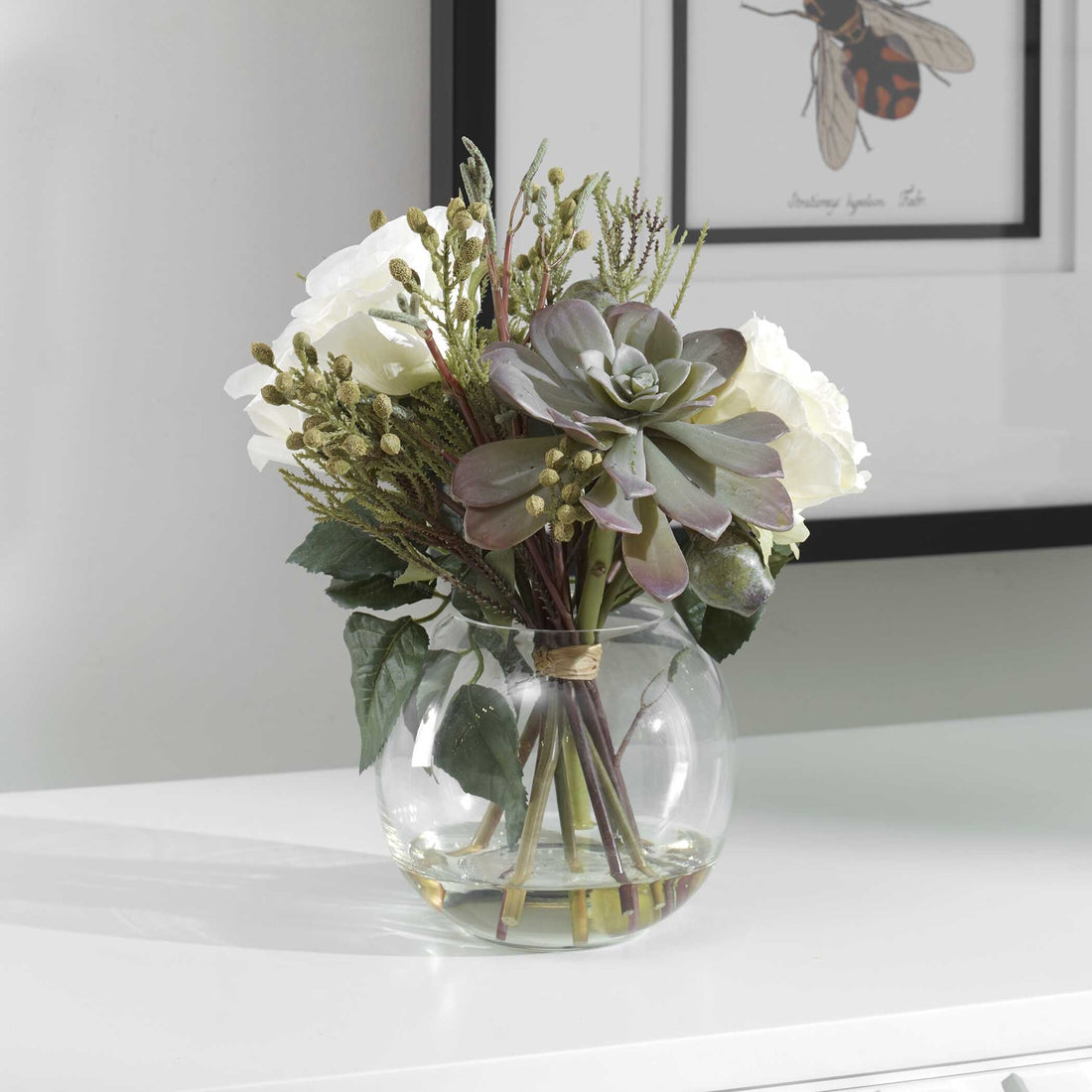 UTTERMOST Belmonte Floral Bouquet & Vase - Decorative Accents