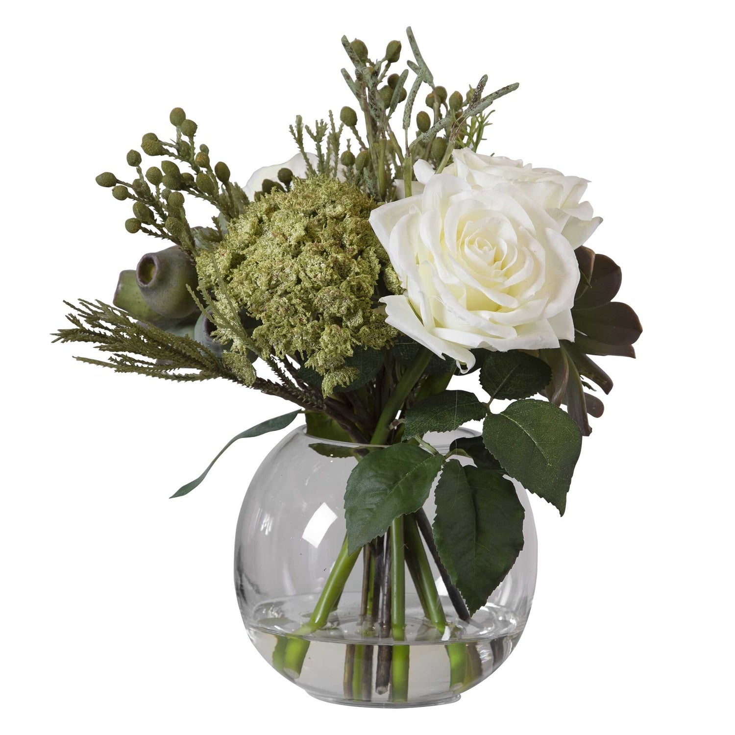 UTTERMOST BELMONTE FLORAL BOUQUET & VASE - Decorative Accents