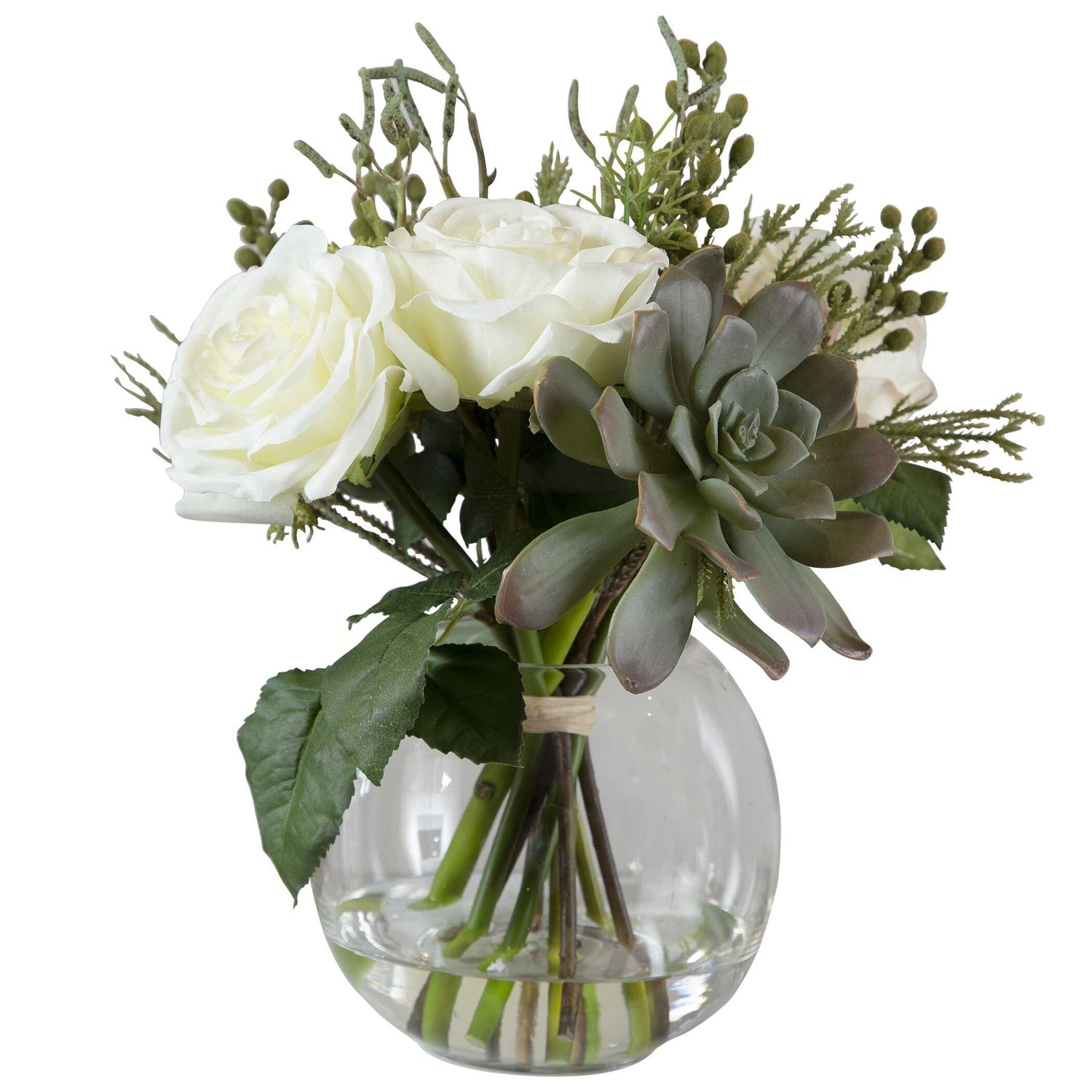 UTTERMOST BELMONTE FLORAL BOUQUET & VASE - Decorative Accents