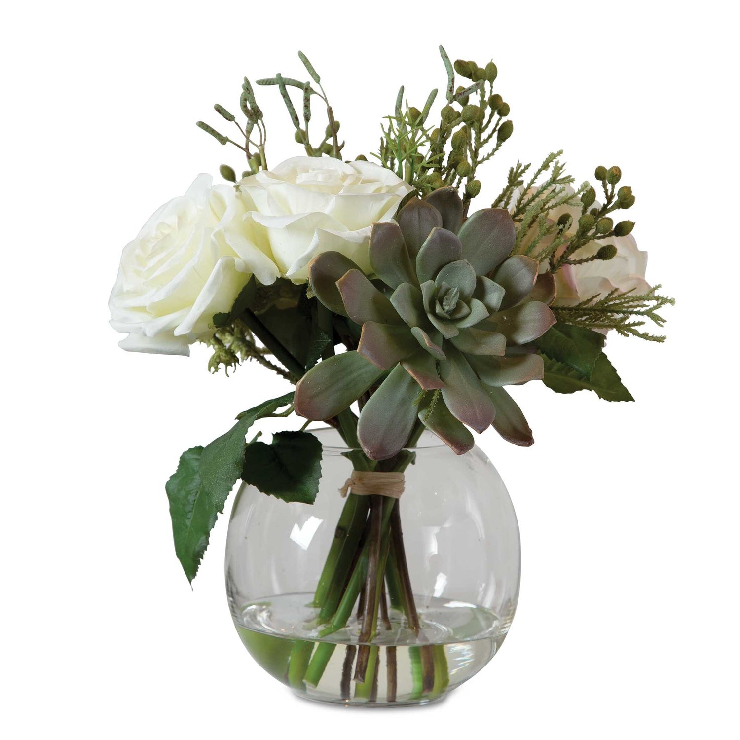 UTTERMOST Belmonte Floral Bouquet & Vase - Decorative Accents
