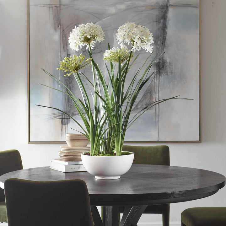 UTTERMOST Purity Agapanthus Centerpiece - Decorative Accents