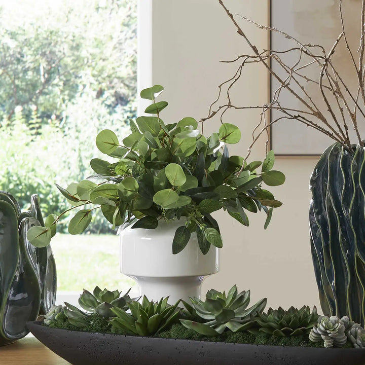 UTTERMOST ESSENCE EUCALYPTUS ACCENT & VASE - Decorative Accents