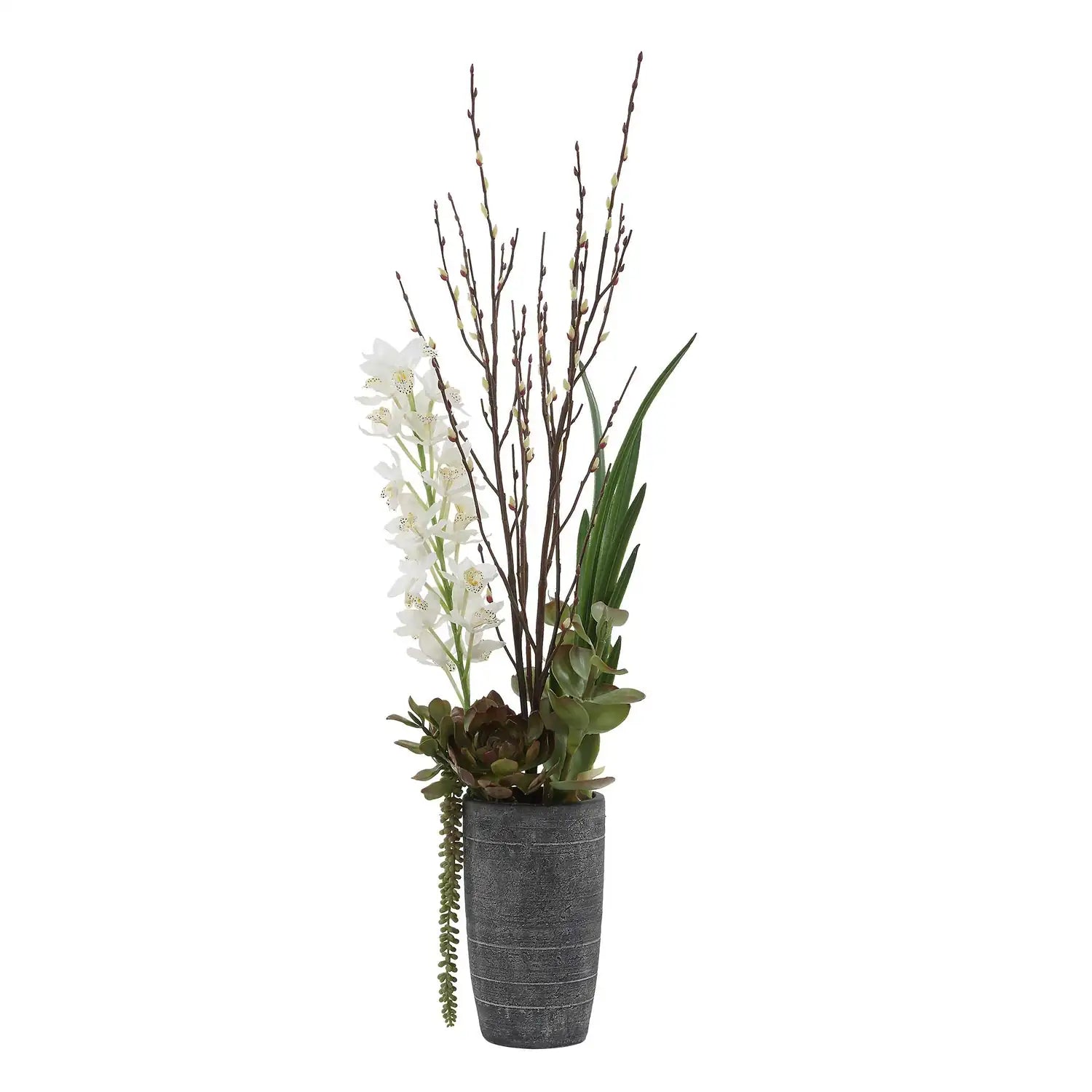 UTTERMOST ETERNA ORCHID CENTERPIECE & VASE - Decorative Accents